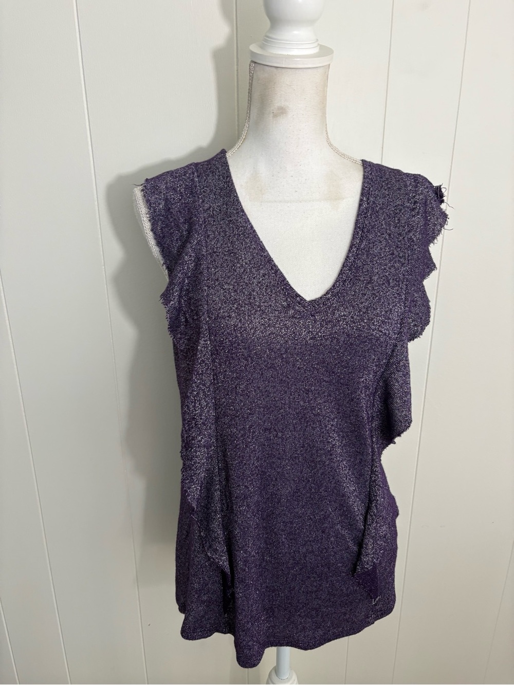 Juicy Couture Sparkle Purple Knit Sweater Top